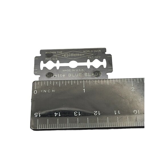 VINTAGE KING GILLETTE BLUE BLADE 8 Individual Blades USA 1 Sealed- 1 Open Box - Picture 12 of 14